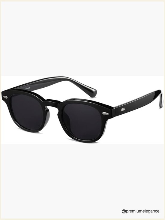 Vintage Retro Round Tinted Sunglasses 46mm TR90 Frame UV400